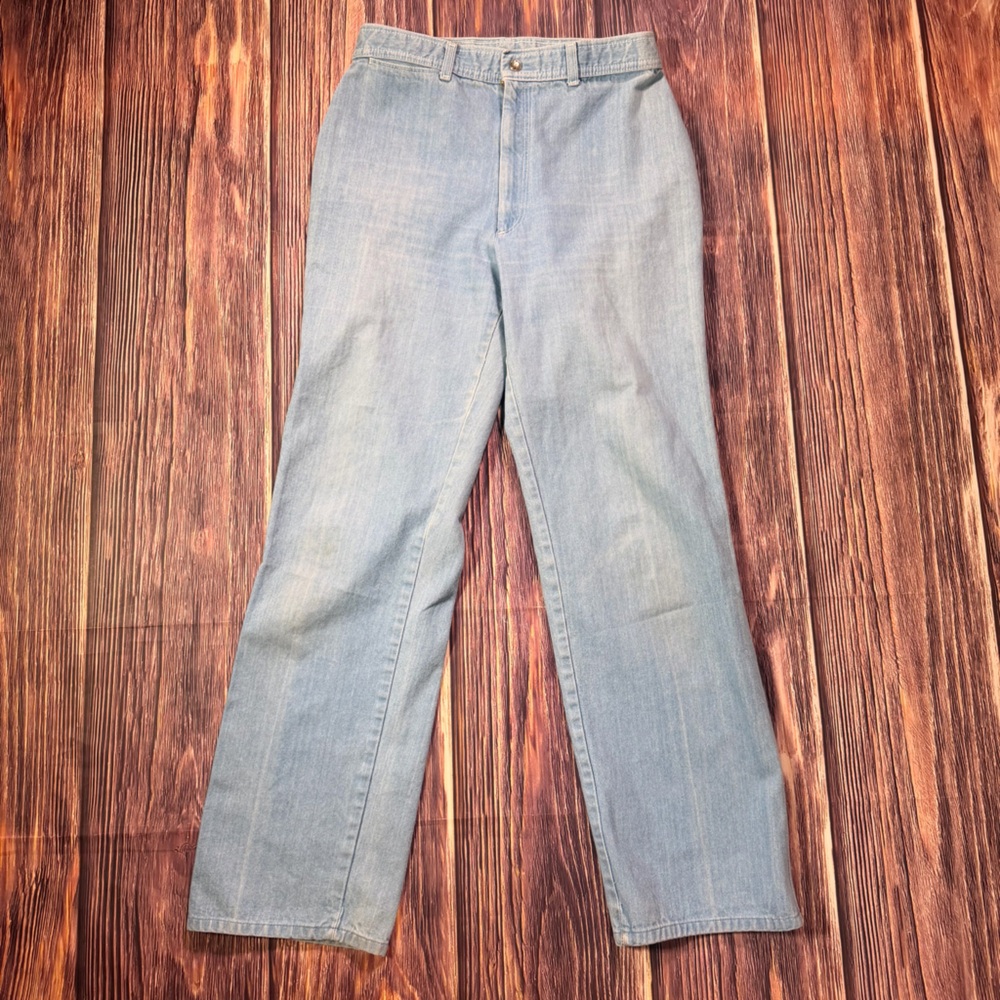 Vintage 70s Women’s Pizzazz Light Wash Denim Straight Leg Jeans‎